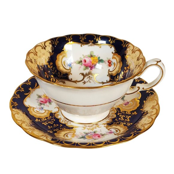 Rare Minton for Birks Bone China Tea Cup & Saucer - Picture 1 of 9